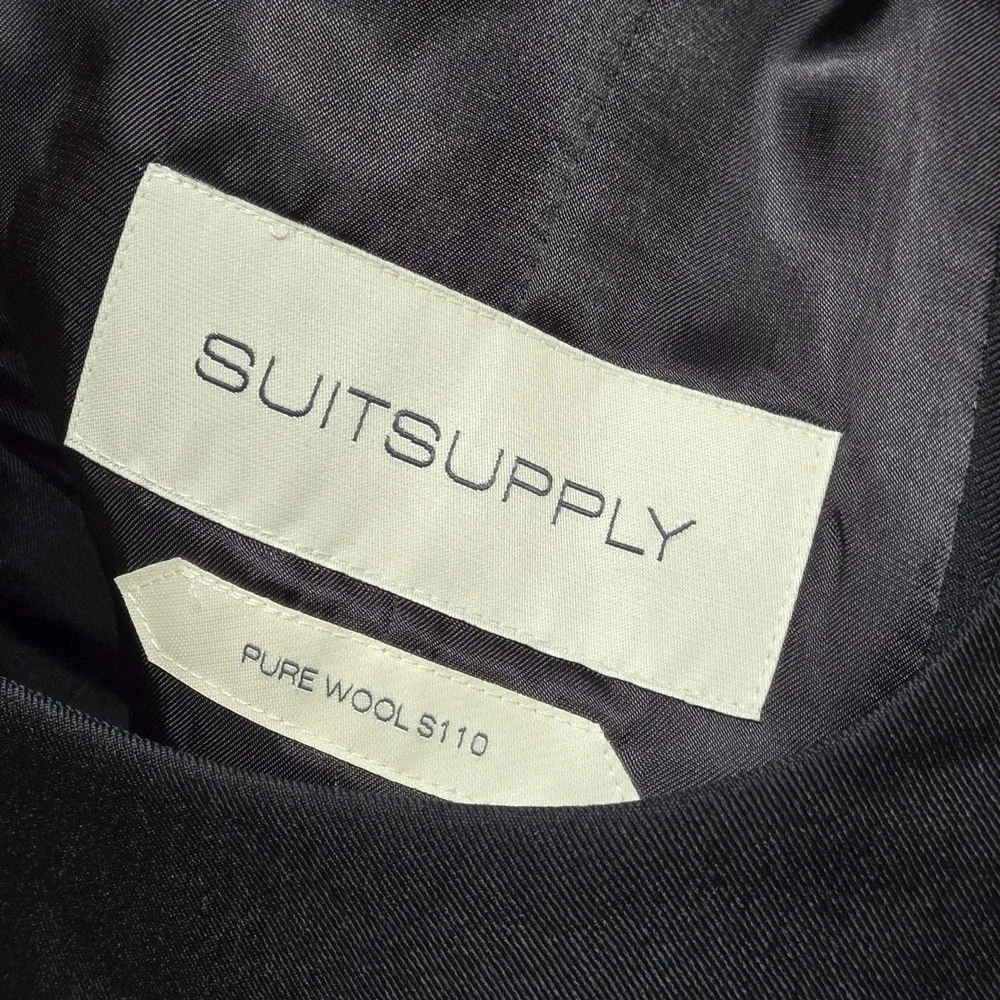 SuitSupply Black Tuxedo Waistcoat Vest 42S Pure Wool Vitale Barberis Canonico